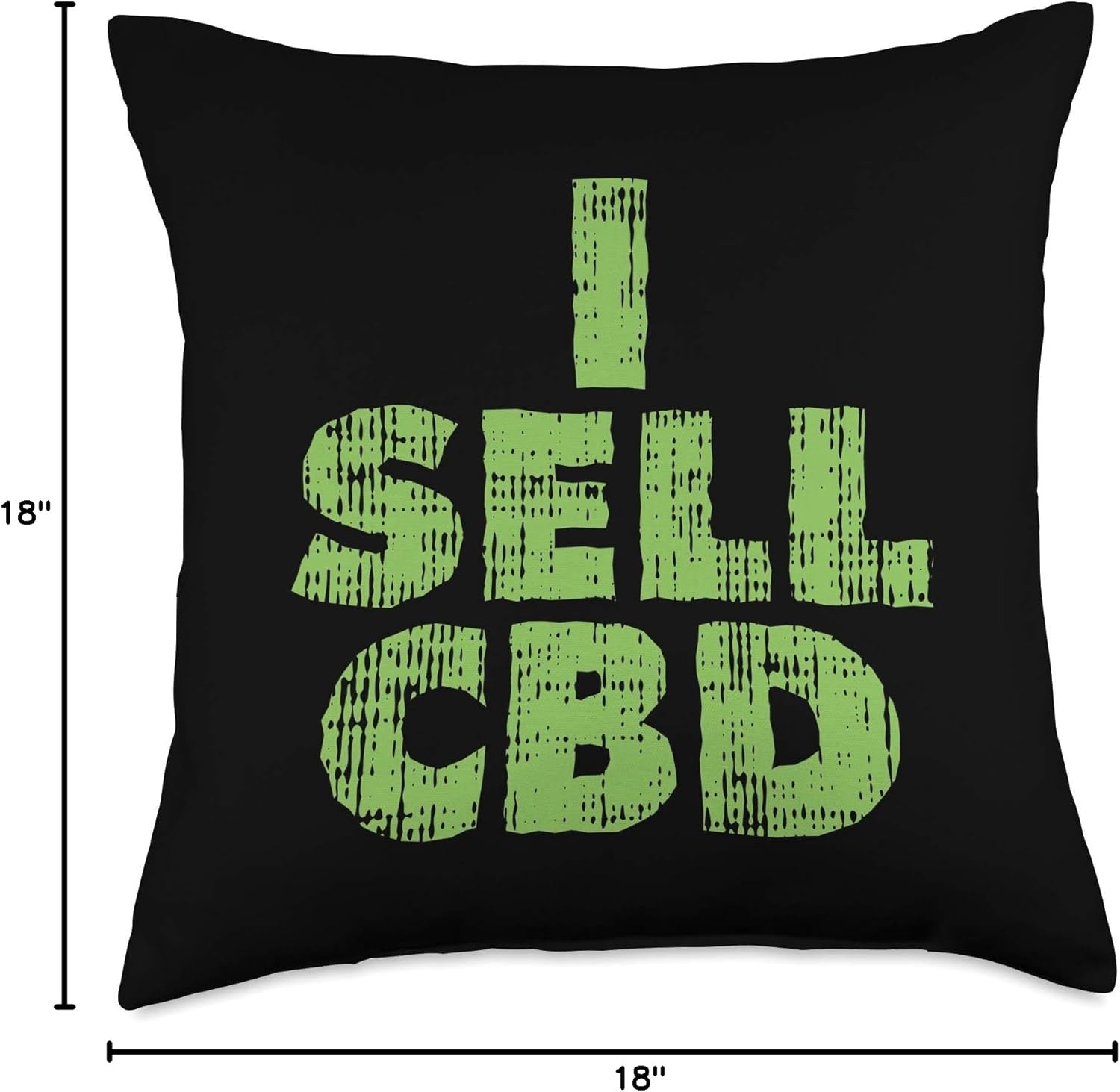 I Sell CBD Dealer Hemp Plant Oil Cannabis Gift Throw Pillow - Image 4