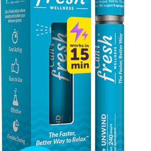Can-i Fresh Stress Relief Oral Spray – Fast-Acting Cortisol Reducer Supplement with GABA, L-Theanine & Niacin – Better Alternative to Magnesium Glycinate & Ashwagandha to Feel Super Calm – 30 Servings
