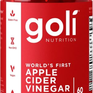 Goli Apple Cider Vinegar Gummies - Worlds First ACV Gummy with Vitamin B12, Beetroot & Pomegranate - Vegan, Non-GMO, Gluten-Free