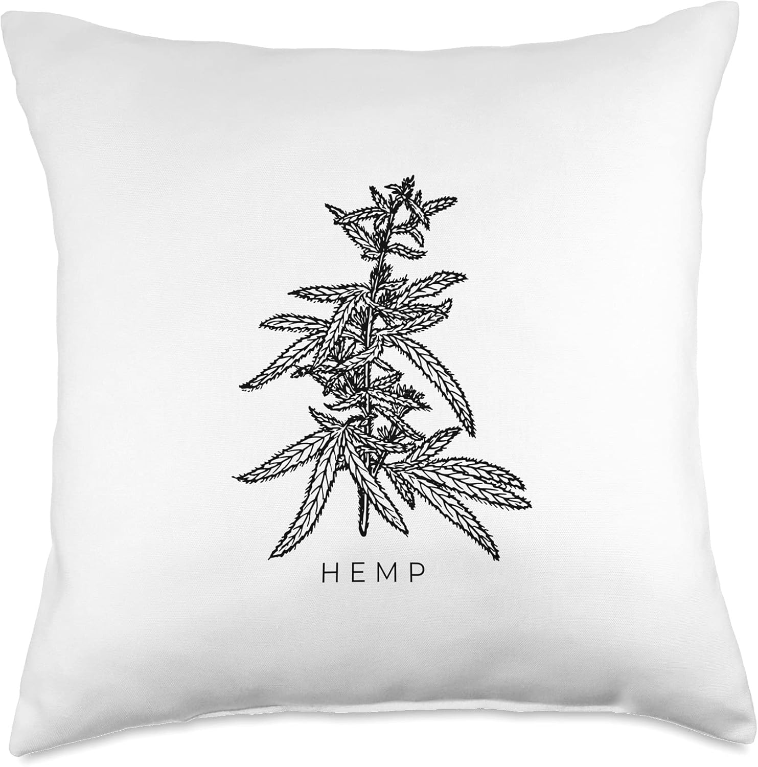 Hemp Plant For CBD Oil Throw Pillow