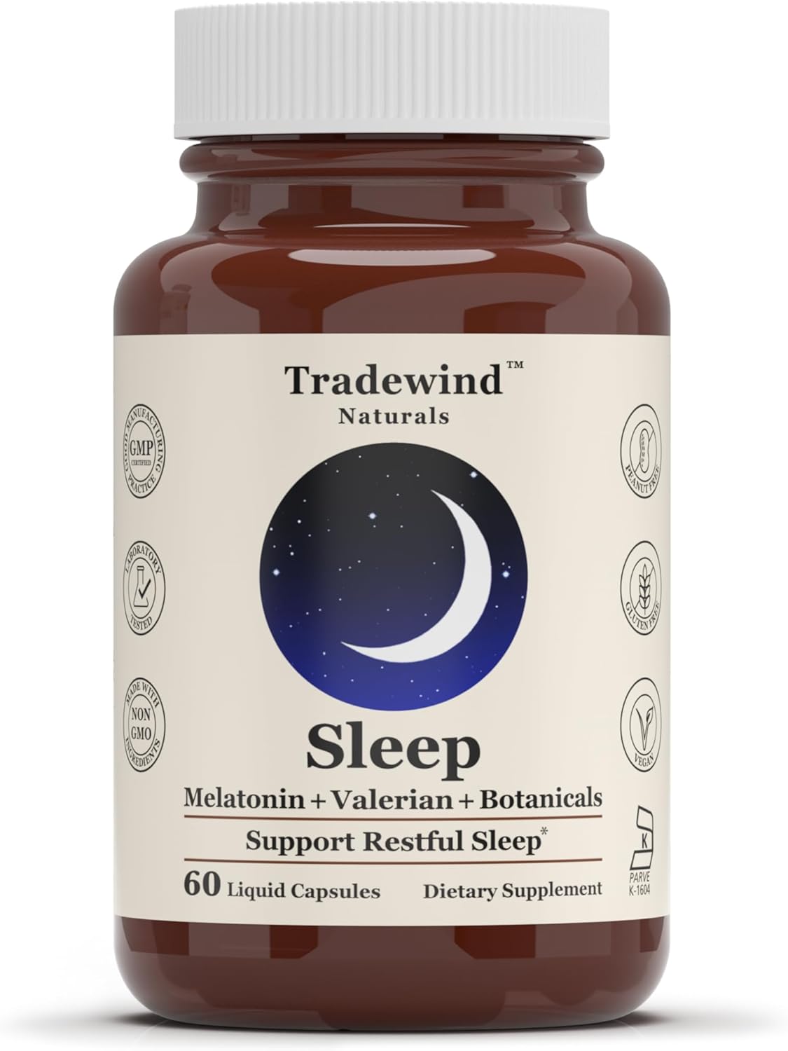 Sleep – Fast-Acting Liquid Capsules with Melatonin, Valerian & Calming Botanicals – Supports Deep Relaxation & Restful Sleep – Pure, Vegan, Non-GMO – 60 Capsules