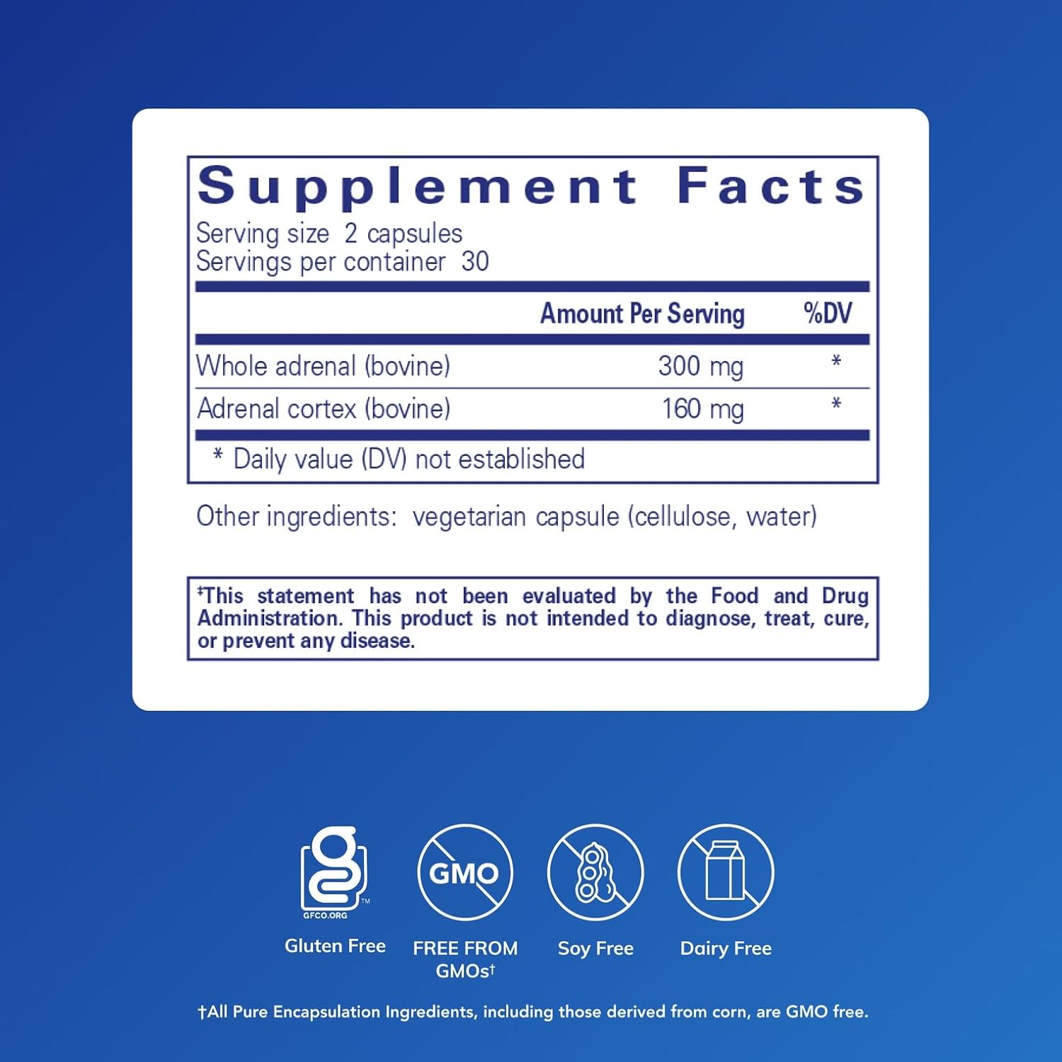 Pure Encapsulations Adrenal Cortex Supplement – Supplement to Support Cortisol Health, Energy Levels, Stress Moderation, and Gland Function – with Bovine Whole Adrenal & Cortex – 60 Capsules - Image 2