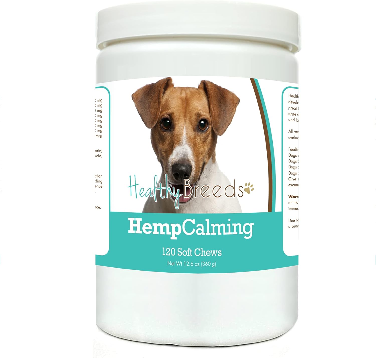 Healthy Breeds Jack Russell Terrier Hemp Calming Soft Chews for Dogs 120 Count