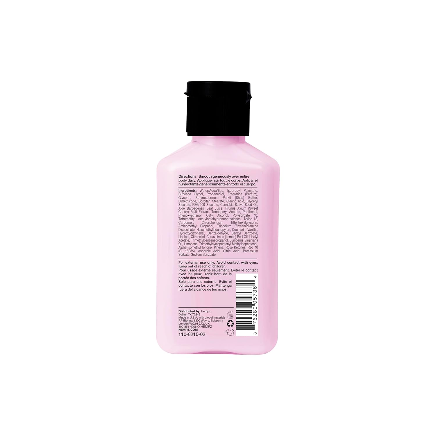 Hempz Mini Cherry Lotion, Ultra Hydrating Moisturizer for Body and Hands, Dark Red Cherries, travel friendly 2.25 oz. - Image 2