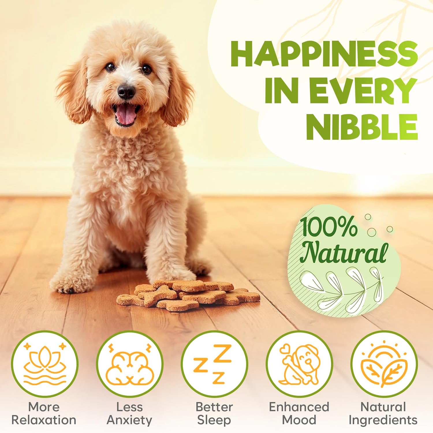 ZENO Hemp Calming Chews for Dogs Anxiety 200 pcs - Beef Flavored - Dog Anxiety Relief - Calming Chews - Melatonin for Dogs - for Stress, Travel, Check-up, Barking or Grooming - Dog Calming Treats - Image 2