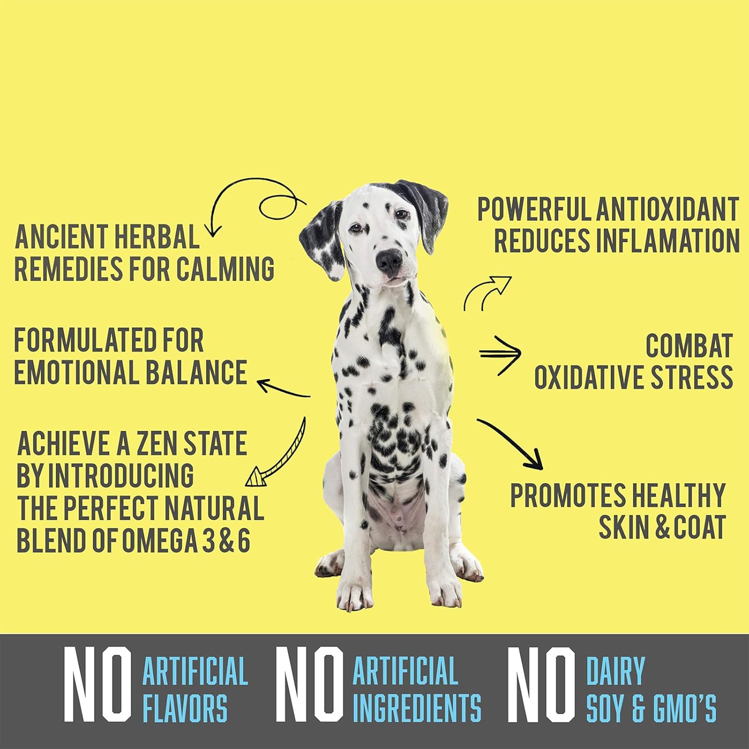 Calming Treats for Dogs with Organic Hemp Oil, Tryptophan, Chamomile, Passion Flower & Valerian - Stress & Anxiety Relief for Separation, Travel, Fireworks, Storms and Barking - 120 Soft Chews.. - Image 2