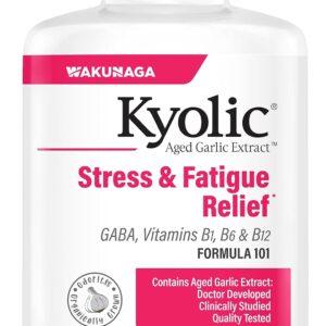 Kyolic Aged Garlic Extract Formula 101, Stress and Fatigue Relief*, 300 Capsules.