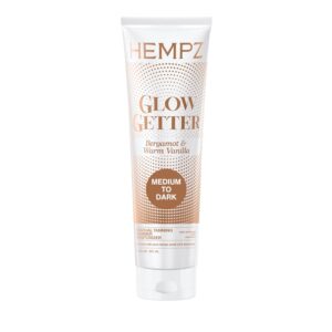 Hempz Glow Getter Gradual Self-Tanning Lotion – Medium to Dark, 7.5 oz | Natural Golden Tan, Summer Glow, Vegan Hydrating Moisturizer for legs, arms and body