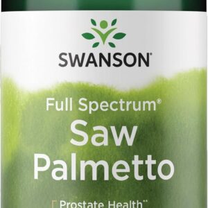 Swanson Saw Palmetto Full Spectrum Herbal Supplement for Men Seeking Prostate, Hair, and Urinary Health Support - 540 mg (250 Vegan Capsules)