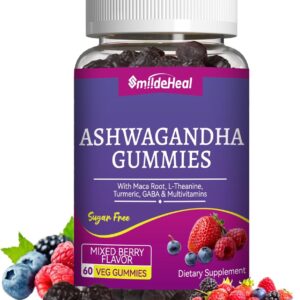Ashwagandha Gummies 3000mg - Stress Relief, Immune Support & Increased Energy - Ashwagandha Supplements for Women & Men - Natural Mixed Berry Flavor (60 Count)
