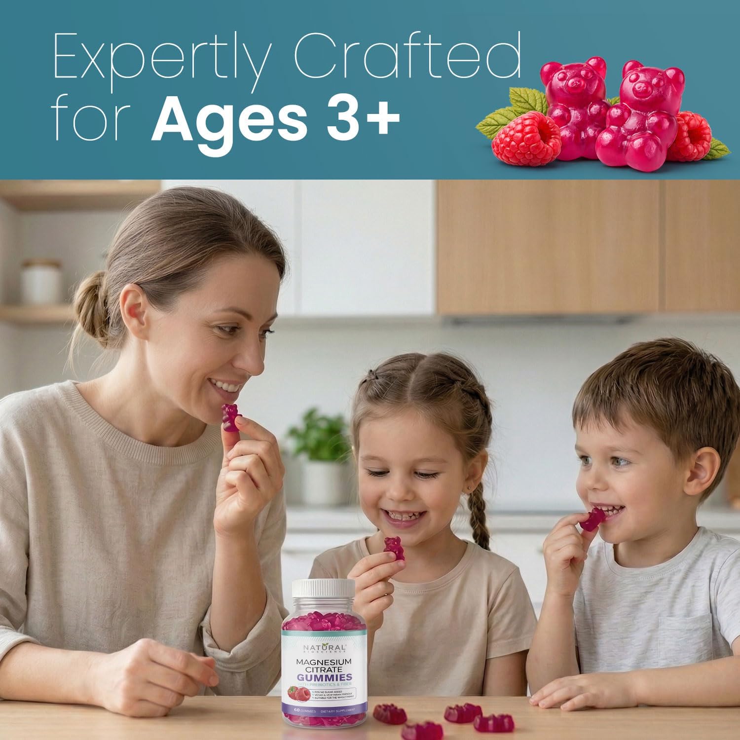 Sugar Free Calm Magnesium Citrate Gummies 100 mg - High Absorption Calming Magnesium Citrate Gummy for Adults & Kids to Support Sleep, Stress Relief, Heart Health, Nerves, Muscles & Bones - Image 9