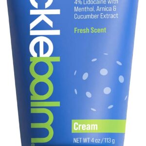 PickleBalm Pickleball Post-Game Muscle Pain Relief Cream with 4% Lidocaine, Arnica, Menthol, Cucumber Seed Extract for Shoulders, Knees, Wrists, and More, 4oz Cream