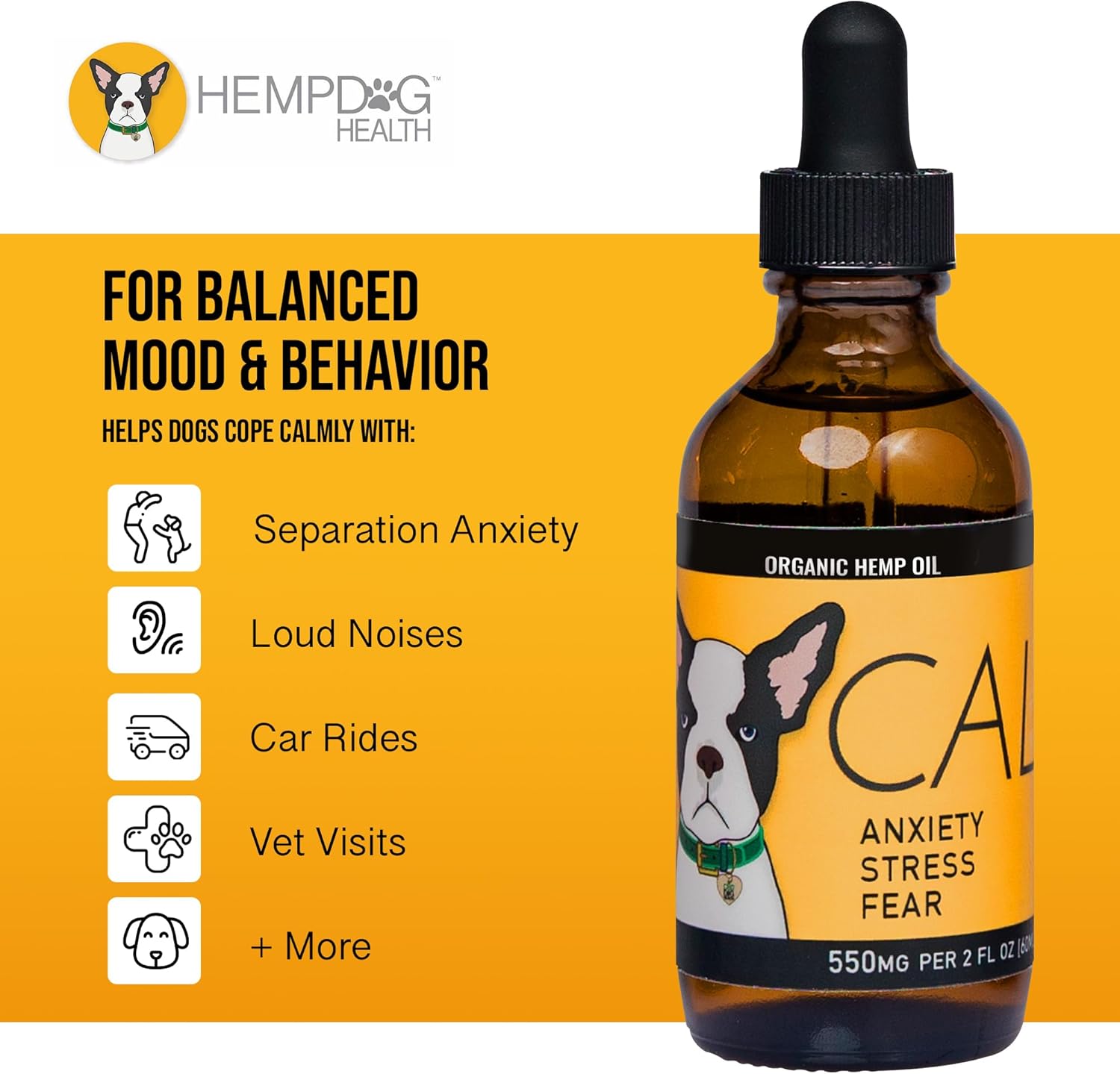 Calm & Clarity Cognitive Support Bundle: Calm Hemp Oil for Dogs (Dog Calming Drops) | MycoDog Clarity Mushroom Extract & Adaptogen Tincture for Emotional, and Mental Wellness - Image 6