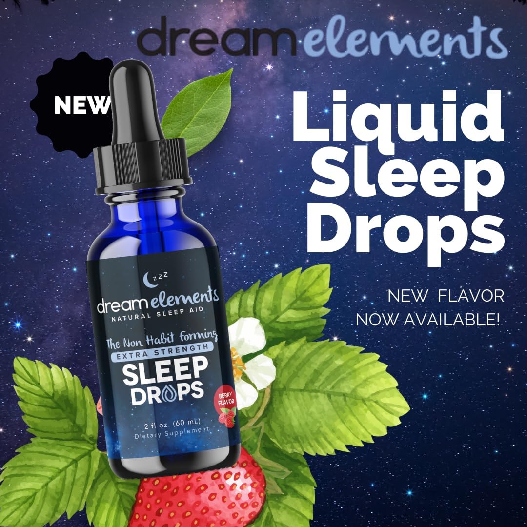 Liquid Sleep Drops – Extra Strength Natural Sleep Aid with Melatonin, L-Theanine, Valerian, and Magnesium – Fast-Acting, Non-Habit Forming, Berry Flavor, 2oz - Image 2