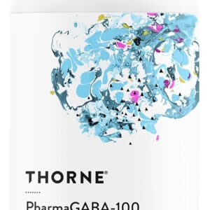 THORNE - PharmaGABA-100 - GABA Supplement - 100 mg Natural Source Gamma-Aminobutyric Acid - Support a Calm State of Mind and Restful Sleep* - 60 Capsules