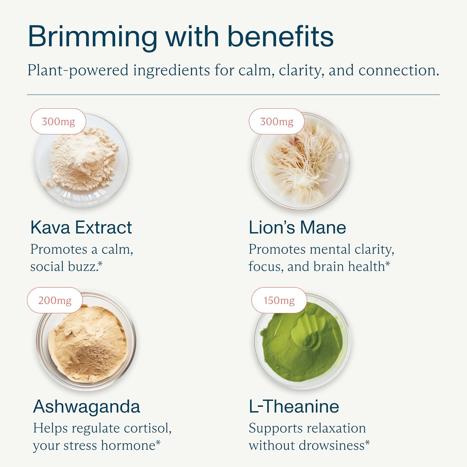 FOCL Instant Kava Drink Mix - Refreshing Non-Alcoholic Calming Powdered Drink with Kava Extract, Lion’s Mane, Ashwagandha, L-Theanine - Sugar Free, Non-GMO - Mixed Berry Flavor -30 Servings - Image 4