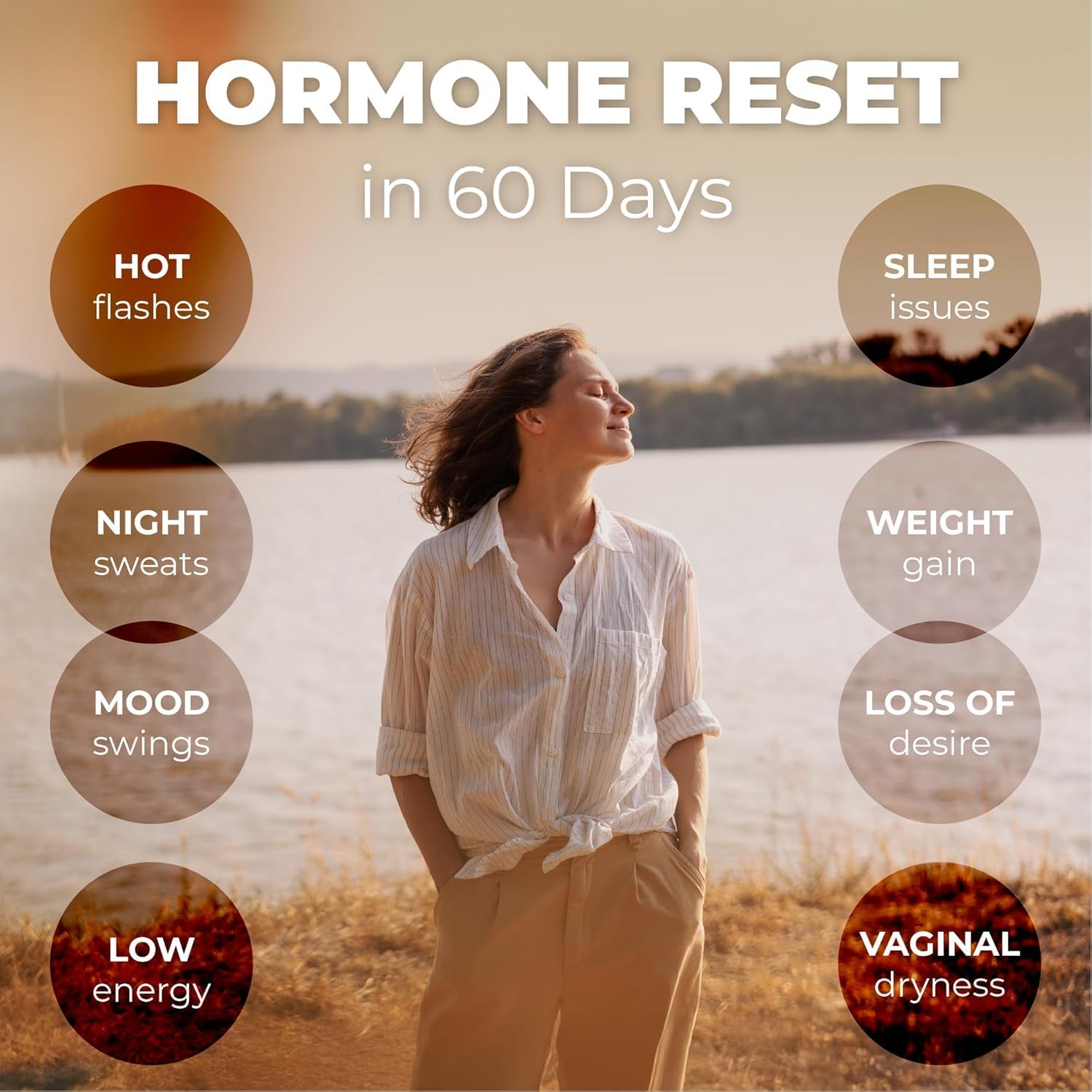 Her Bodhi Meno- Menopause Hormonal Balance for Women, Estrogen Soy Isoflavones Menopause Supplement for Women, Ashwagandha, Black Cohosh Hot Flashes Menopause Relief, Night Sweats Relief 60Caps - Image 3
