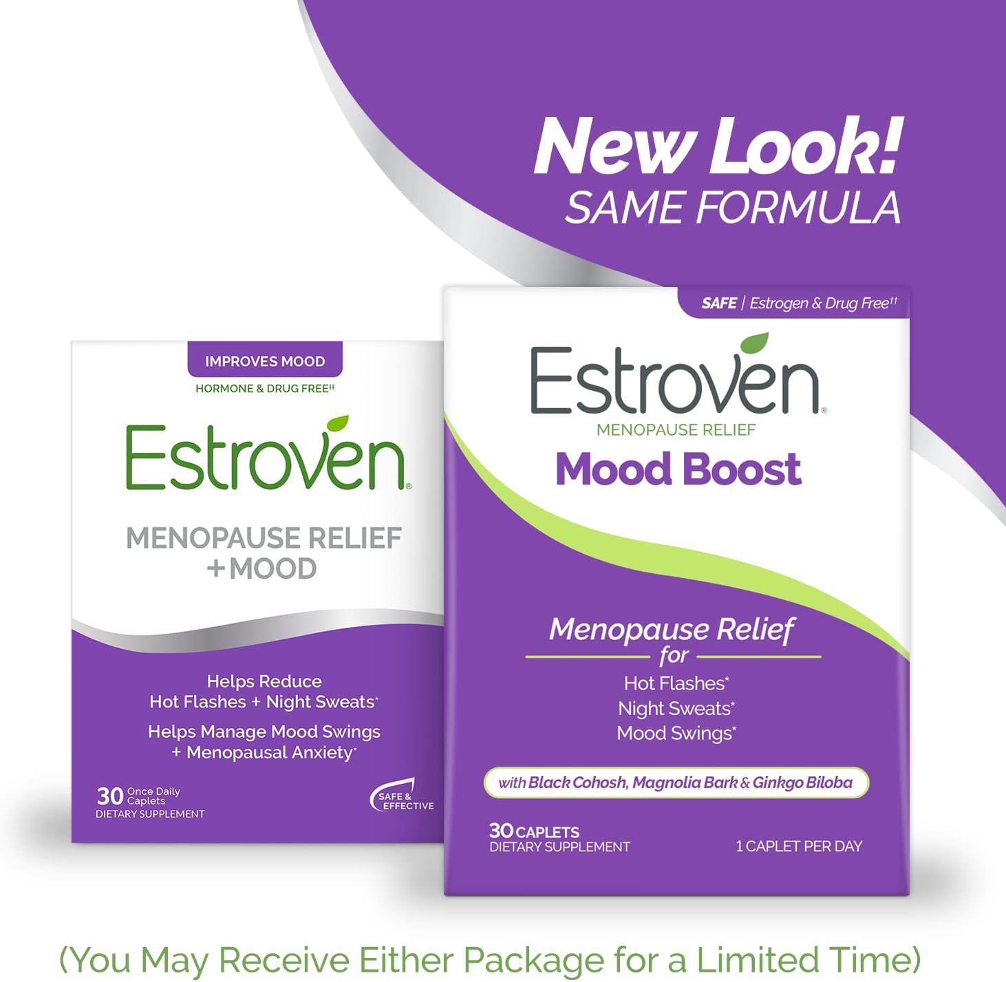 Estroven Mood Boost for Menopause Relief, Helps Reduce Hot Flashes & Night Sweats, Helps Manage Mood Swings, 30 Count - Image 3