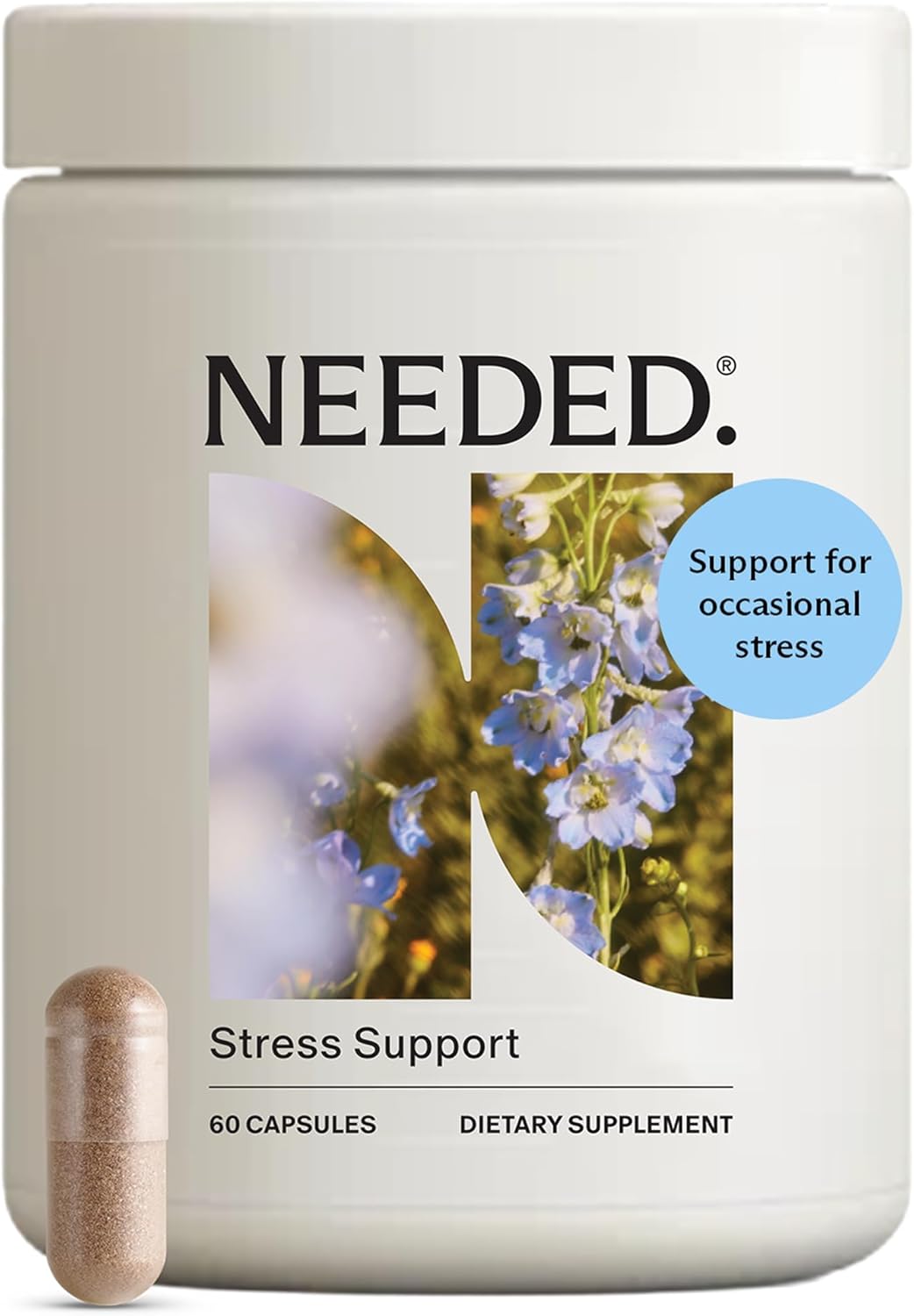 Needed. Stress Support - Herbal Blend Supporting Mood, Energy, and Hormone Balance for Women - Herbal Supplement of Shatavari, Ashwagandha, Rhodiola - Non-GMO - 30 Day Supply - 120 Capsules