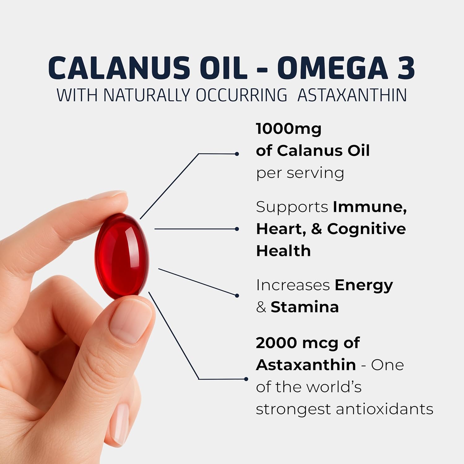 Arctic Ruby Oil - Omega 3 Supplement with Astaxanthin 2mg - Contains Essential Fatty Acids & Antioxidants - Supports Heart, Brain, Eye, Skin, Joint & Immune Health - 60 Softgels (3 Pack) - Image 7