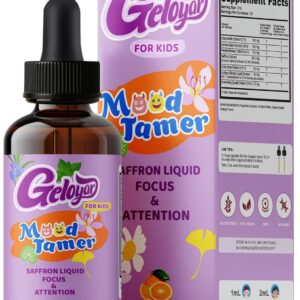 Liquid Saffron for Kids, Saffron Supplements Drops for Mood & Focus Support, Mood Tamer Kids Saffron Extract Herbal Drops – Chamomile, Lemon Balm, Passionflower – Natural Plant-Based Formula, 2 fl oz