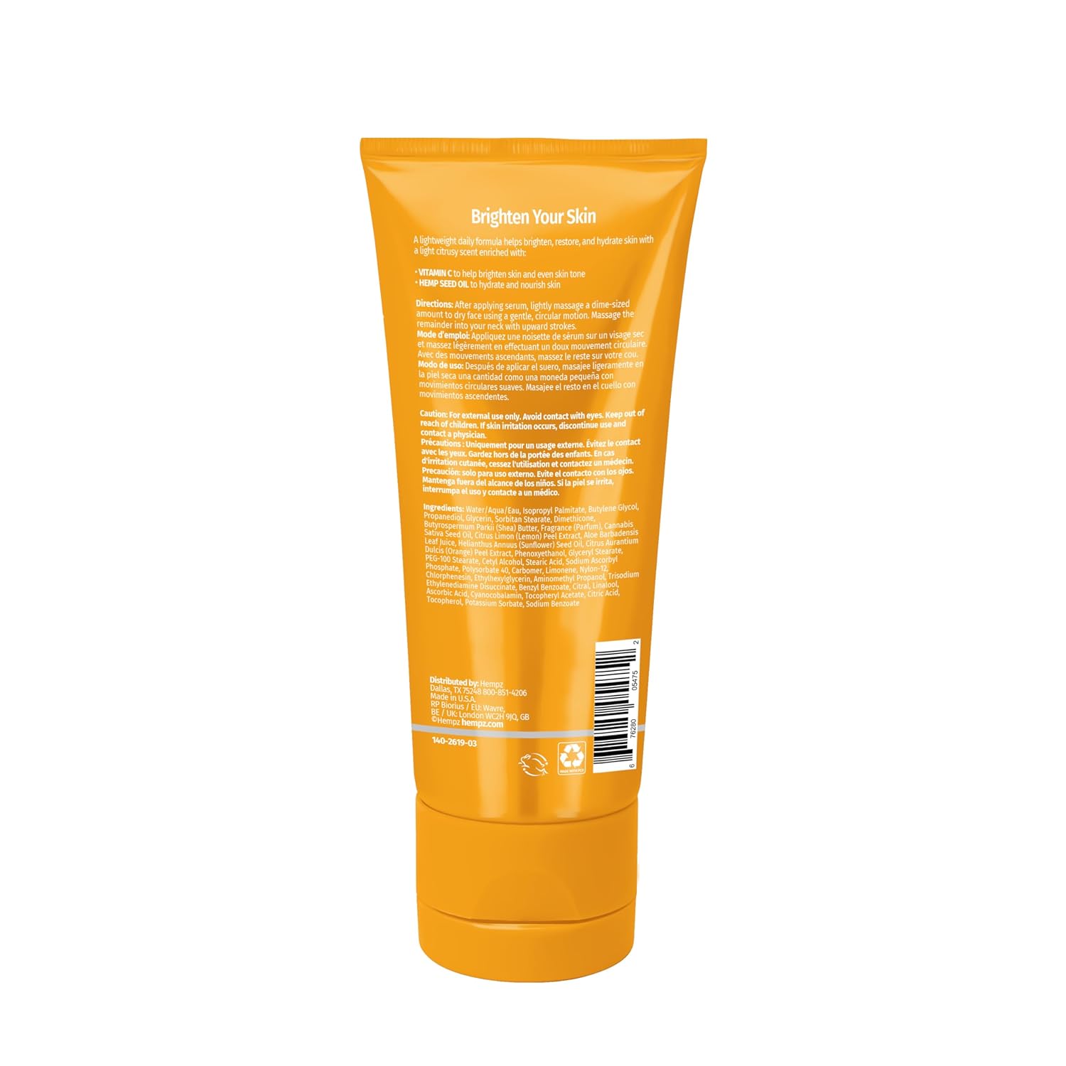 Hempz Citrus Blossom Brightening Daily Moisturizer - Hydrating Day Cream Rich with Minerals, Vitamin C, & Hempseed Oil to Hydrate & Repair Extremely Dry or Sensitive Skin, for Face & Body, 3 Oz - Image 2