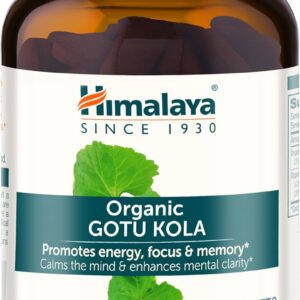 Himalaya Organic Gotu Kola, 45 Day Supply - Herbal Nootropic Supplement with Adaptogens for Energy, Focus, Memory, and Calming Relaxation - Vegan, Non-GMO, Gluten Free, 650 mg, 90 Caplets