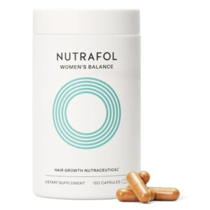 Nutrafol Women's Balance Hair Growth Supplements, Ages 45 and Up, Clinically Tested for Visibly Thicker Hair and Scalp Coverage, Dermatologist Recommended - 1 Month Supply