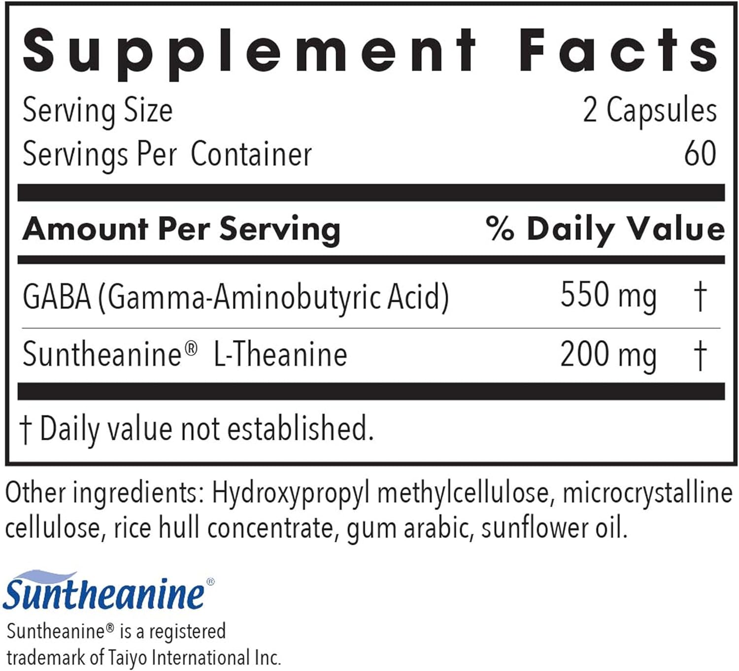 Allergy Research Group ARG 200 mg of Zen - Supports Calm and Stress Balance - Delivers 200 mg L-Theanine & 550 mg GABA per Serving - Vegetarian & Hypoallergenic - 60 Servings - 120 Capsules - Image 3