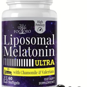 Fogoro Melatonin 60mg-Fall Asleep Faster, Stay Asleep Longer,High Dose