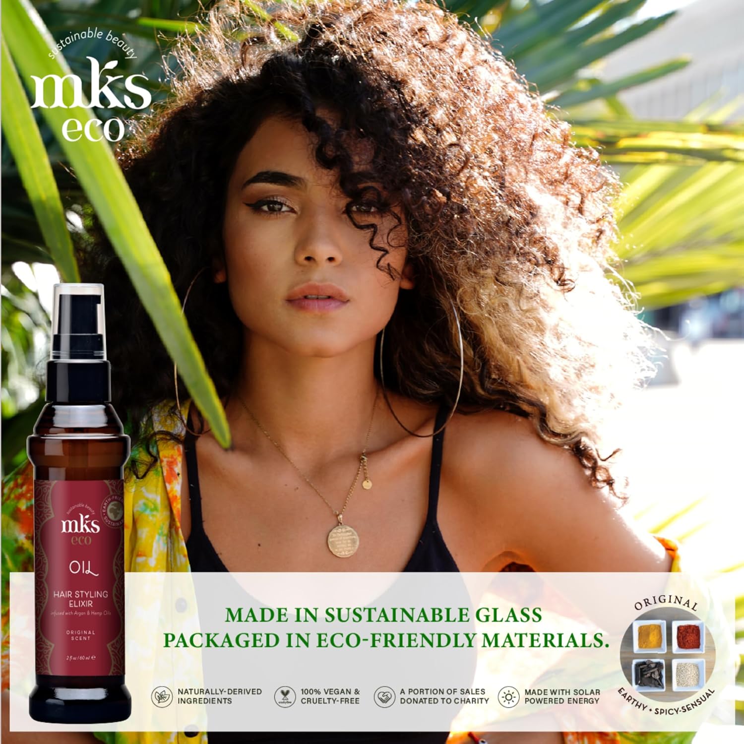 MKS eco Oil - Hair Styling Elixir - Moroccan Argan Oil, Hemp Seed Oil - Moisturize & Nourish Hair, Control Frizz, Increase Smoothness - Vegan & Cruelty Free - Image 5