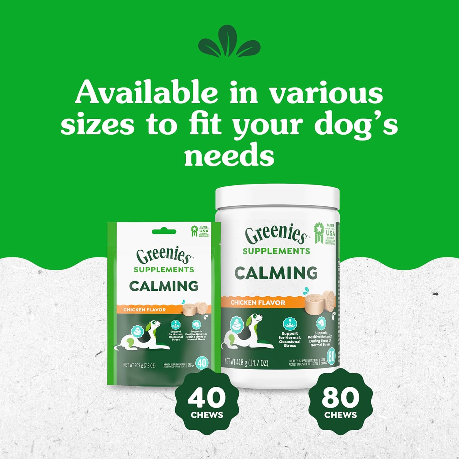 Greenies Supplements Calming Chews for Dogs Chicken Flavor, Dog Calming Chews, 7.3 oz. Container of 40 Count - Image 15