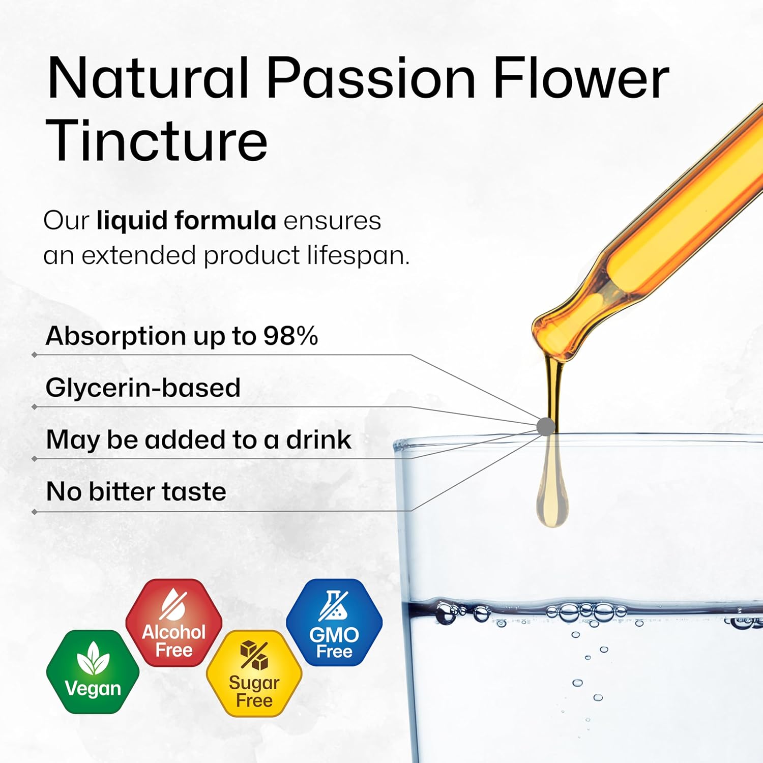 BIO KRAUTER® Passion Flower for Stress Relief - Calm & Mood Support - Pure Vegan Liquid Drops Passion Flower Extract 670 mg/Serving 4 Fl.Oz 56-Day Supply - Alcohol & Sugar Free - Natural Calm Drops - Image 4