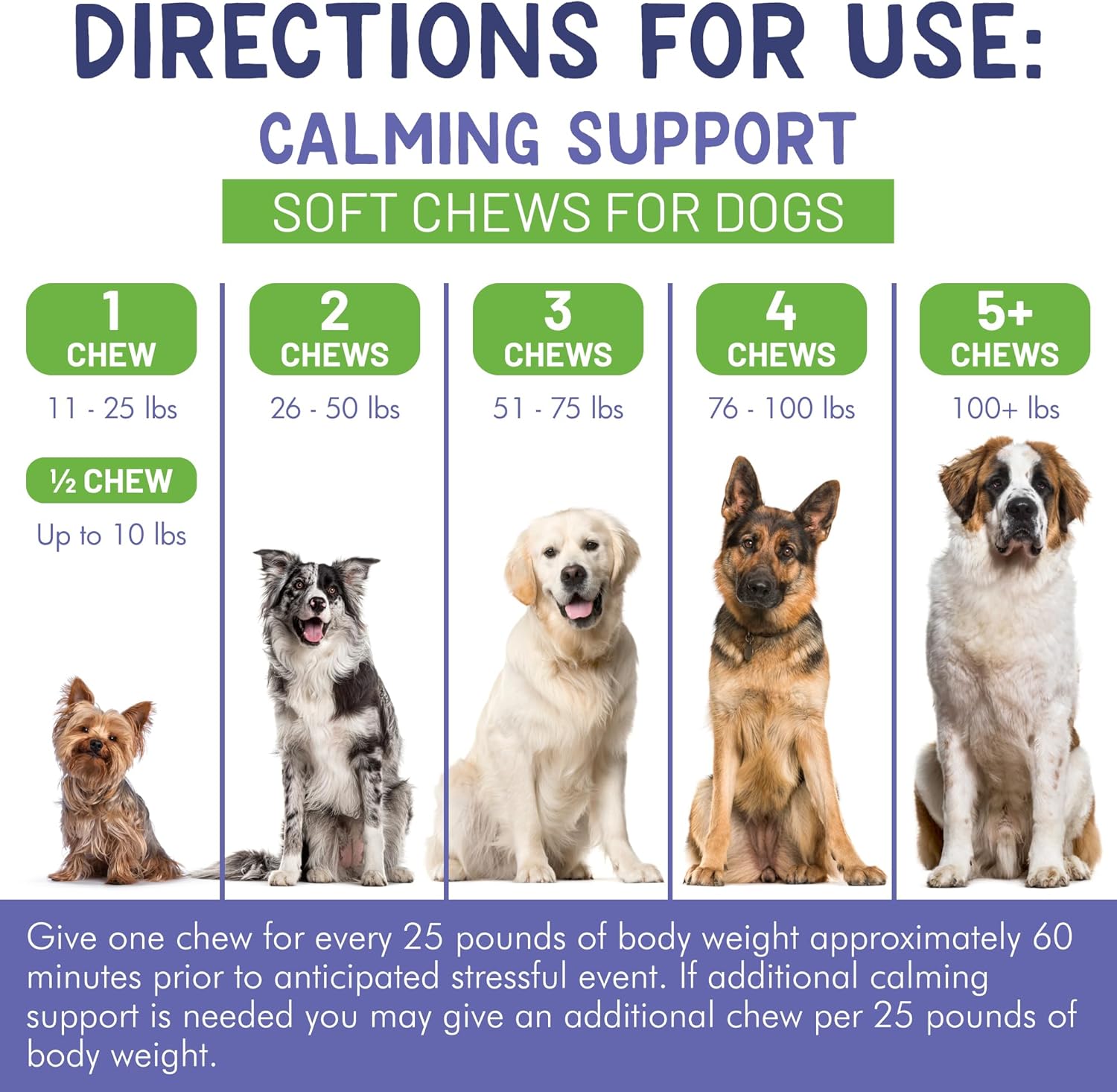 Brave Paws Calming Chews for Dogs - Plant-Based Dog Calming Chews for Anxiety Relief Support with Souroubea - Helps with Dog Separation Anxiety, Stress, Travel & Loud Noises (Fireworks, Thunder) - Image 5