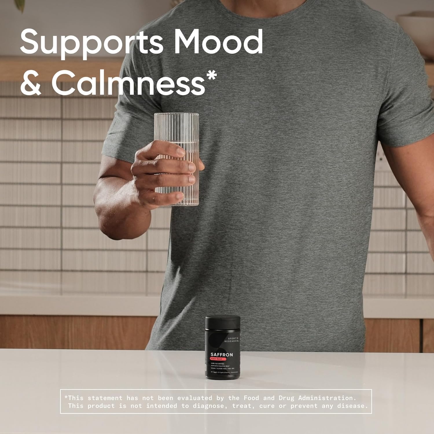 Sports Research® Pure Saffron Supplement, 30 mg - Mood & Stress Support - Made w/Affron® Saffron Extract - Vegan Certified · Non-GMO · Gluten Free – 60 Veggie Softgels - Image 6