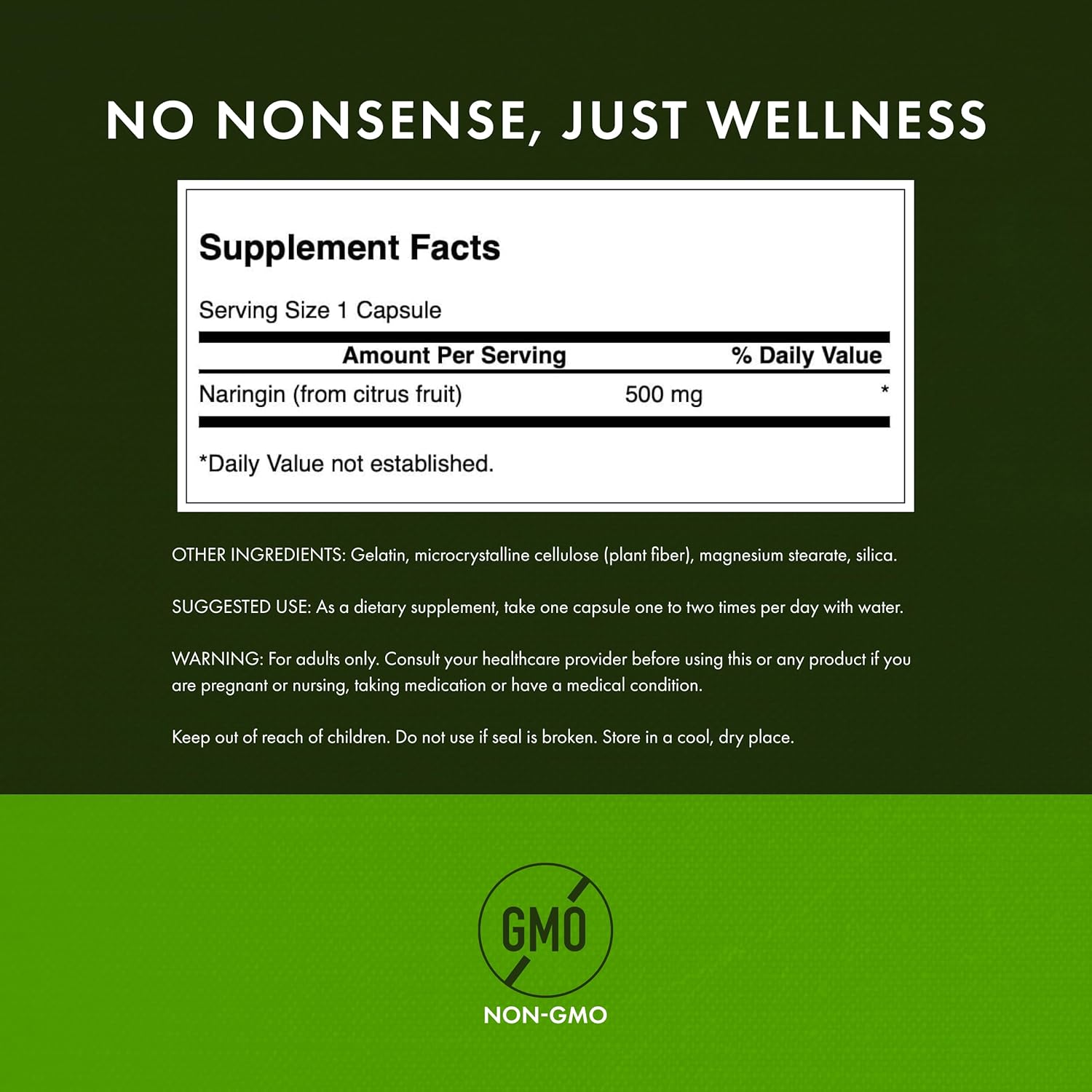 Swanson Naringin Citrus Bioflavonoid Antioxidant Supplement for Adults Seeking Enhanced Vitamin C Benefits - 500 mg (60 Capsules) - Image 3