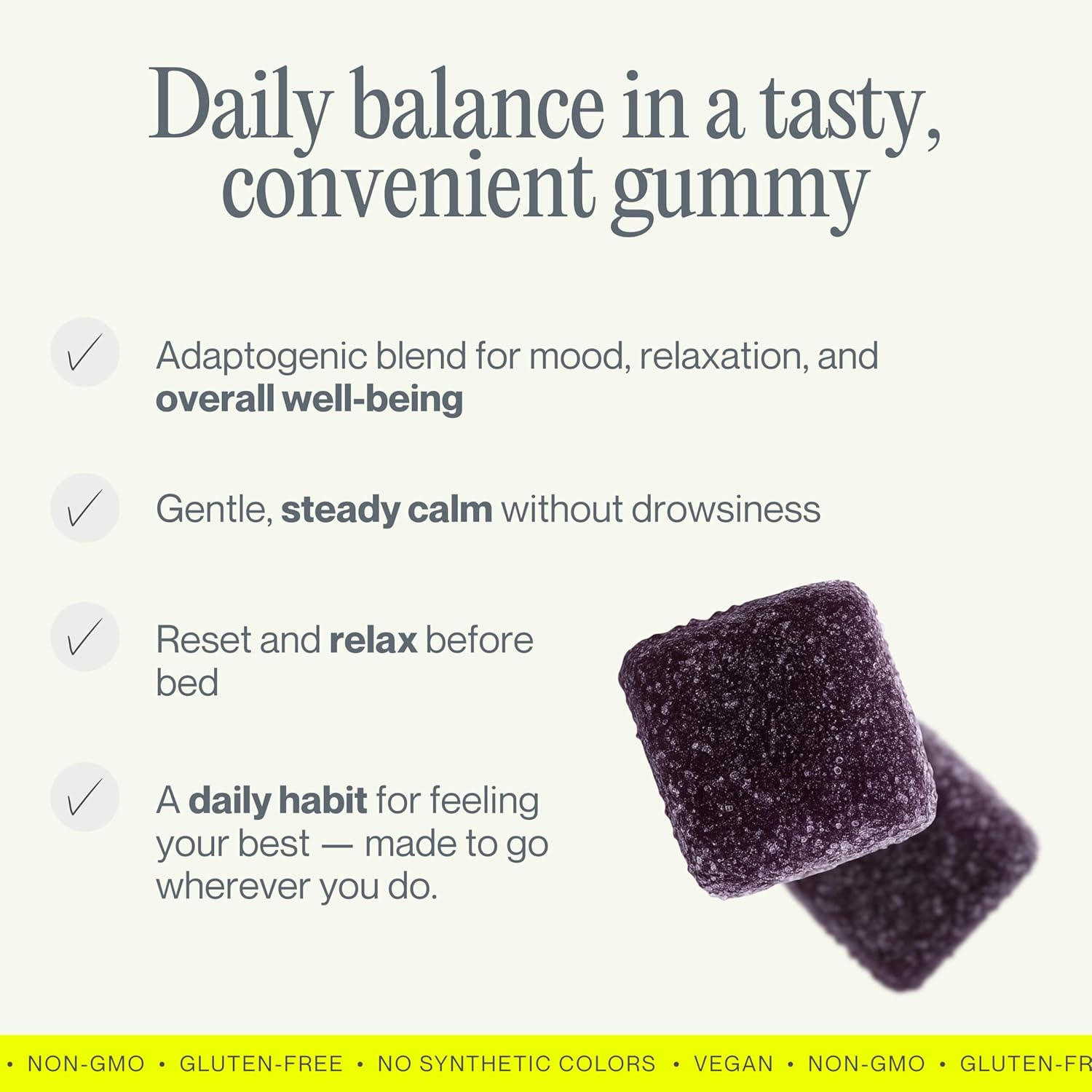 PROXY Just Chill Stress Relief Gummies | Daily Calm with Ashwagandha, Magnesium, L-Theanine, Lemon Balm & Passionflower | Natural Stress Support & Relaxation | Vegan BlackBerry Lemon, 30 Count - Image 4