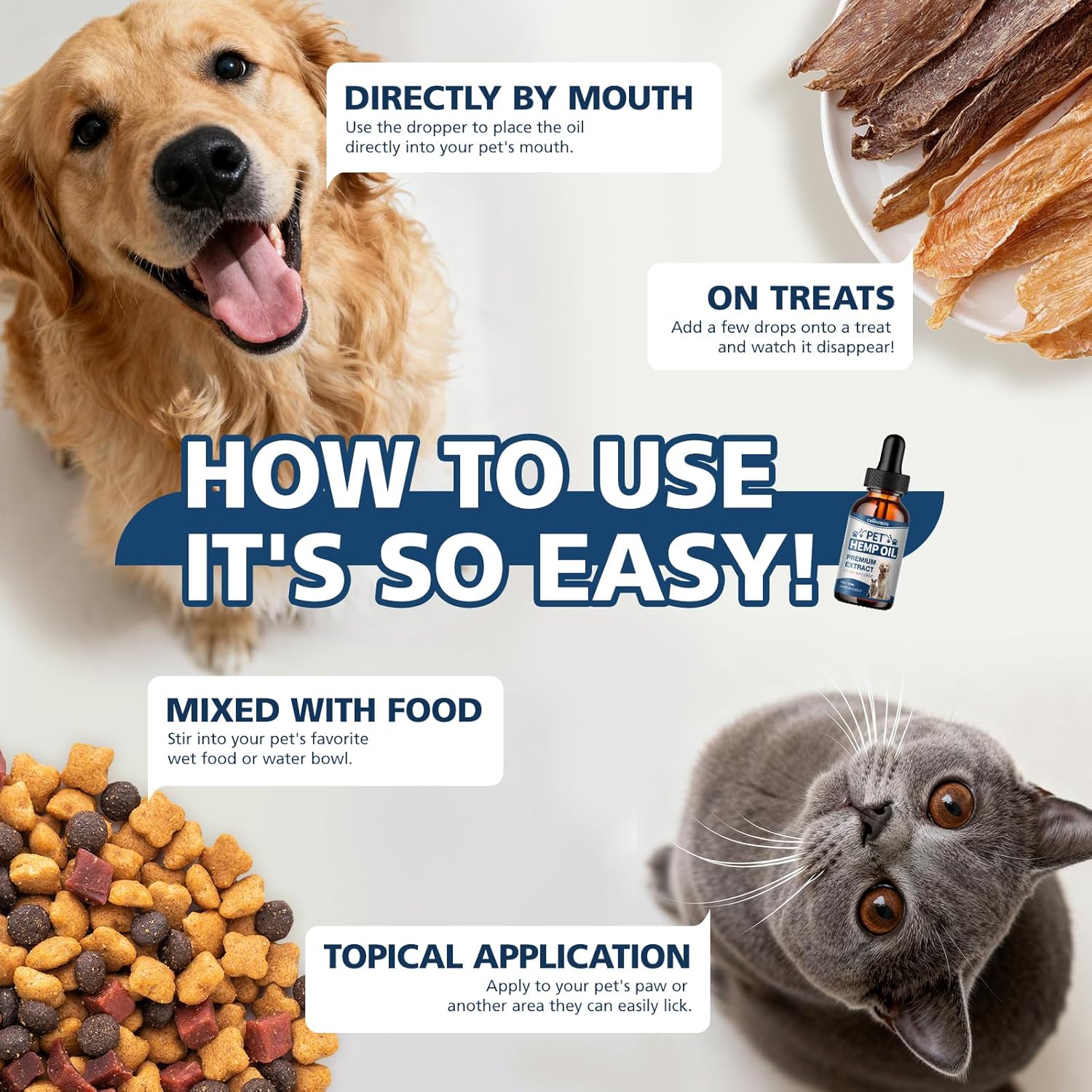 Pets Oil Help Oil for Dogs Cats, Hammer Help with Relieves Pаin, Anxiеty, Inflammation, Aggrеssive Rеlax, Suppоrt Skin Hеalth, Promotes Appеtite-Hiр & Jоint - Image 7