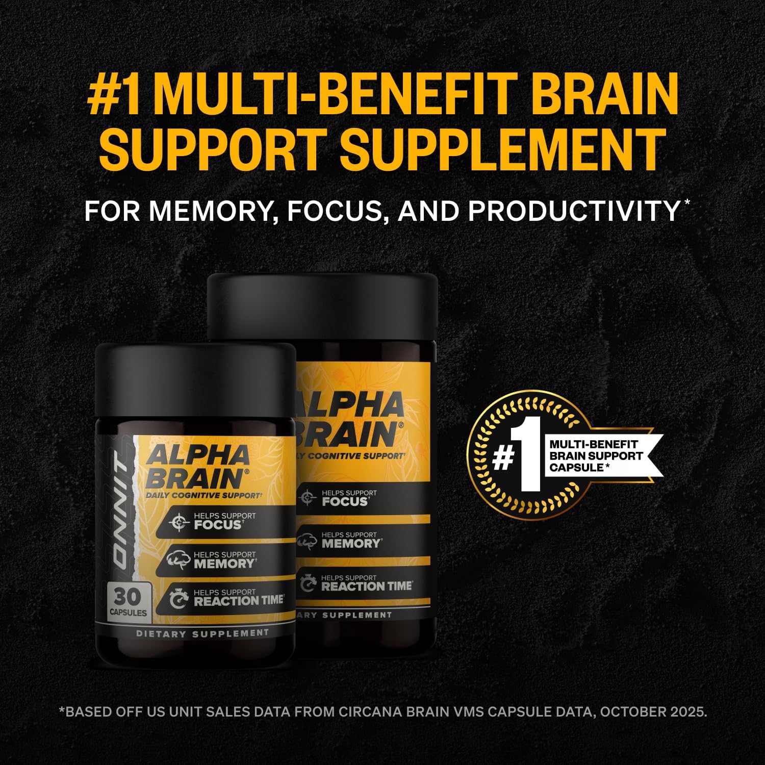 ONNIT Alpha Brain Nootropic Brain Supplement for Focus, Memory, Mental Clarity, Cognitive Support with L-Theanine and Vitamin B6, 90 Count - Image 2