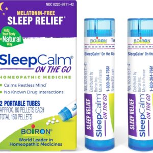 Boiron SleepCalm On The Go Sleep Aid for Deep, Relaxing, Restful Nighttime Sleep - Melatonin-Free and Non Habit-Forming - 80 Count (Pack of 2)