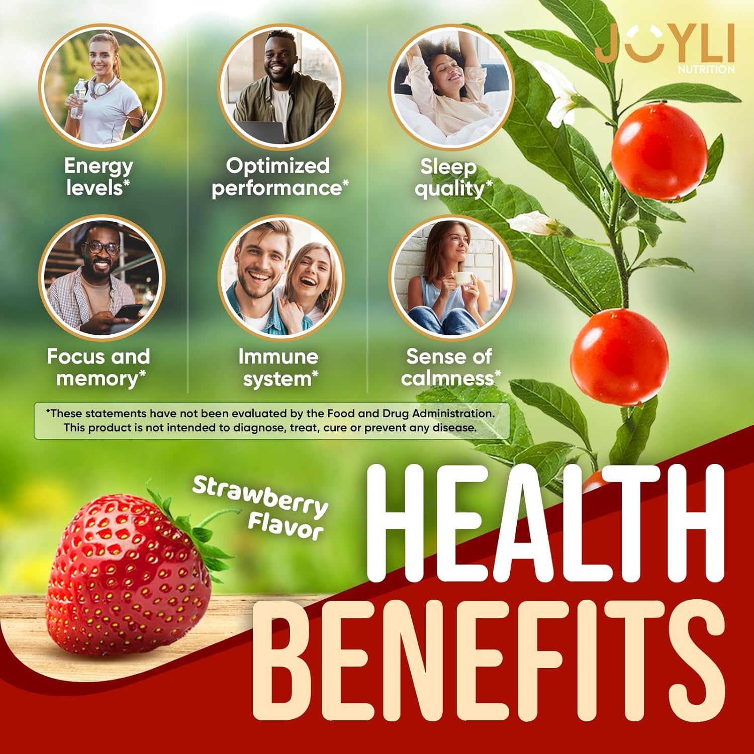 Ashwagandha Gummies for Women & Men - Natural Calm Gummies with Ashwagandha Root Extract Vitamin C Zinc - Ashwagandha Herbal Supplement for Sleep Stress Balance - 60 Vegan Sugar Free Chews - Image 2