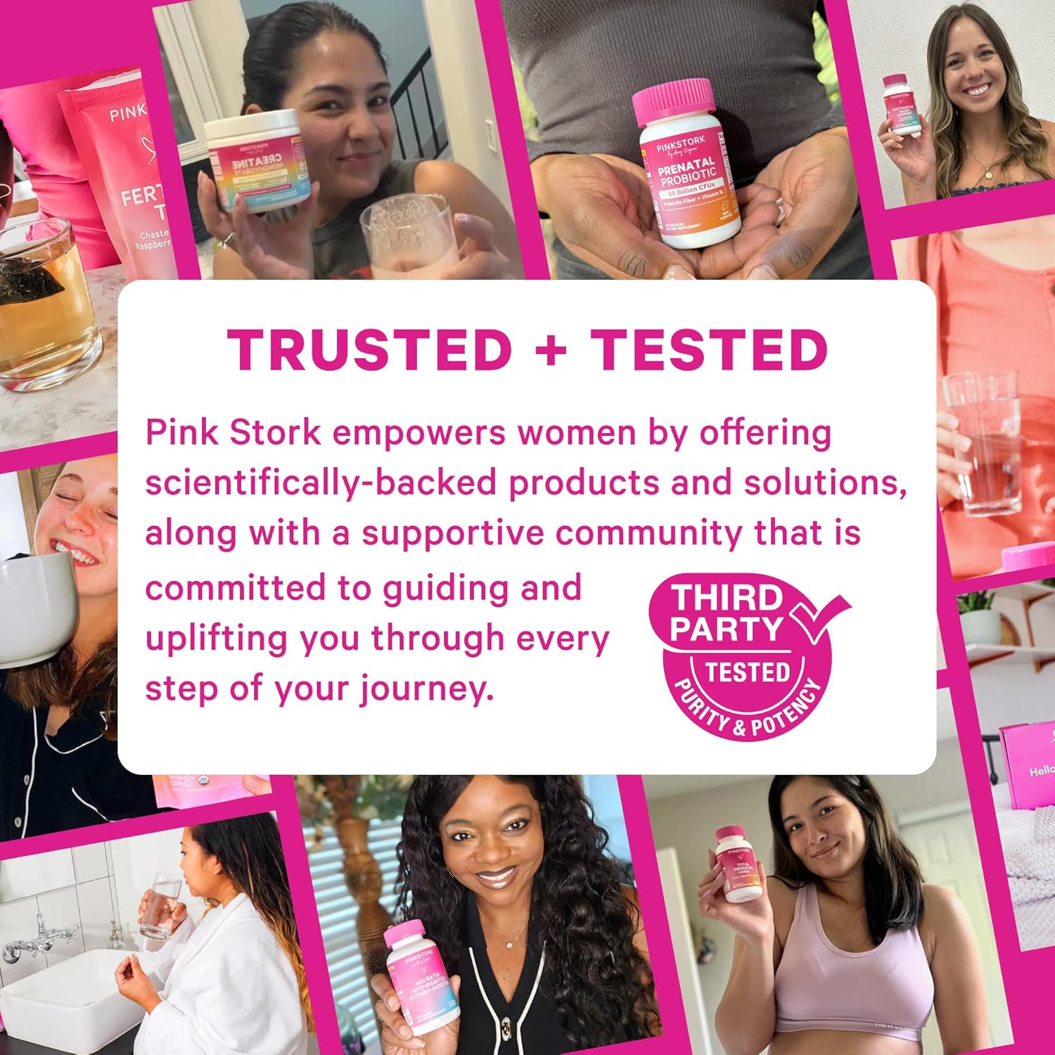 Pink Stork Postpartum Mood Support - Postnatal Hormone Balance for Women - Breastfeeding Friendly - Stress & Cognitive Support, New Mom Essentials - Ashwagandha, Chamomile, Vitamin D, 60 Capsules - Image 4