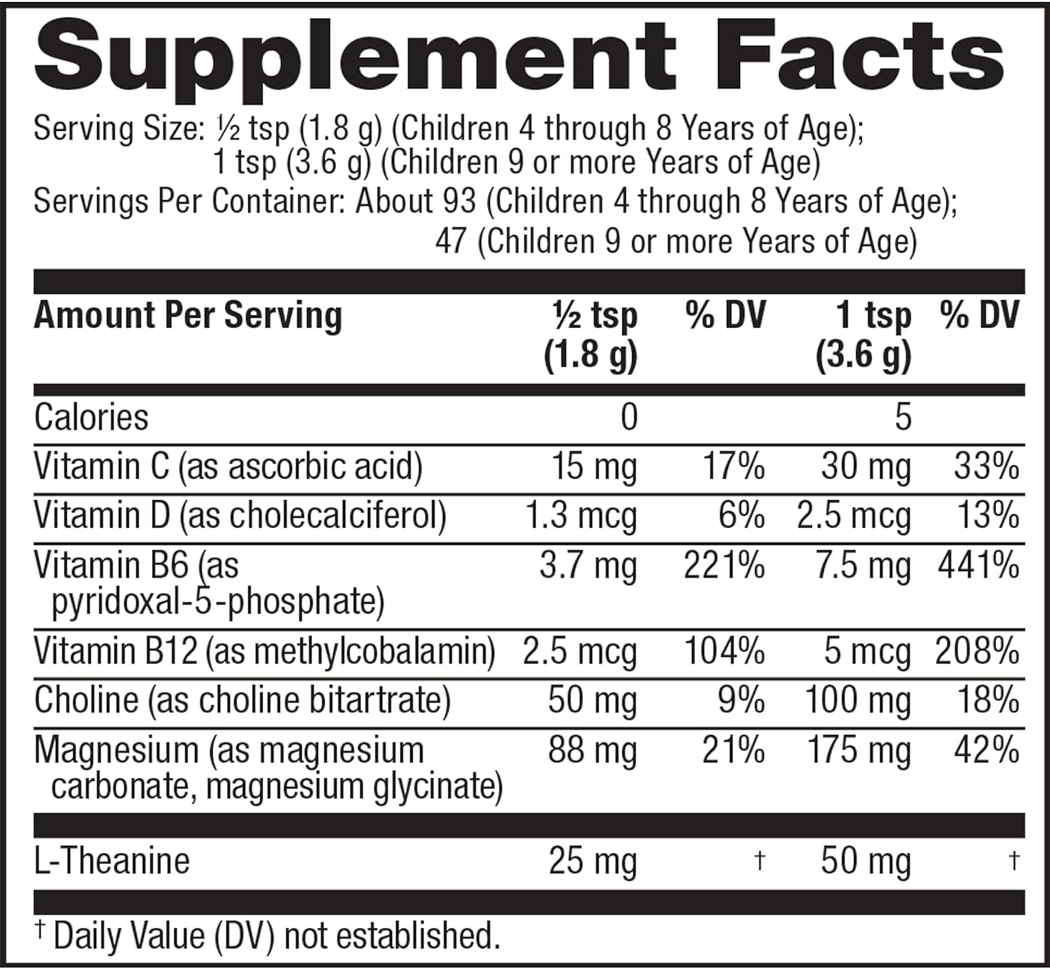 Natural Vitality Calm Mind, Magnesium Citrate + L-Theanine Powder, Supports a Healthy Response to Stress, Gluten Free & Vegetarian, Honey Chamomile, 12 oz. - Image 2