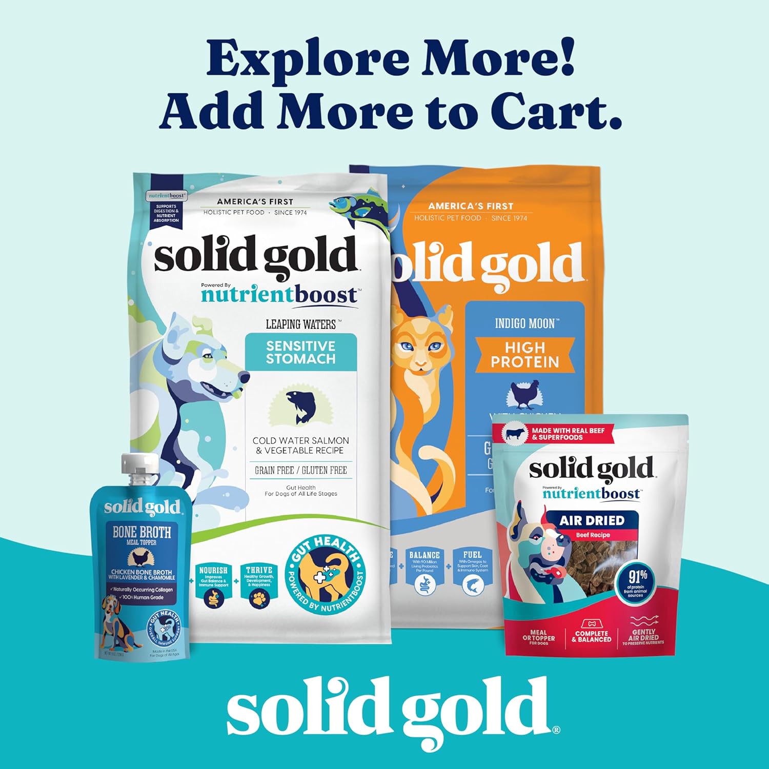 Solid Gold Cat & Dog Multivitamin Powder - Kelp Powder, Omega 3 & Vitamins for Dental, Digestive, Immune, Skin & Coat Health - Multi Vitamin for Dogs & Cats - Cat & Dog Food Additive Supplement - 5oz - Image 7