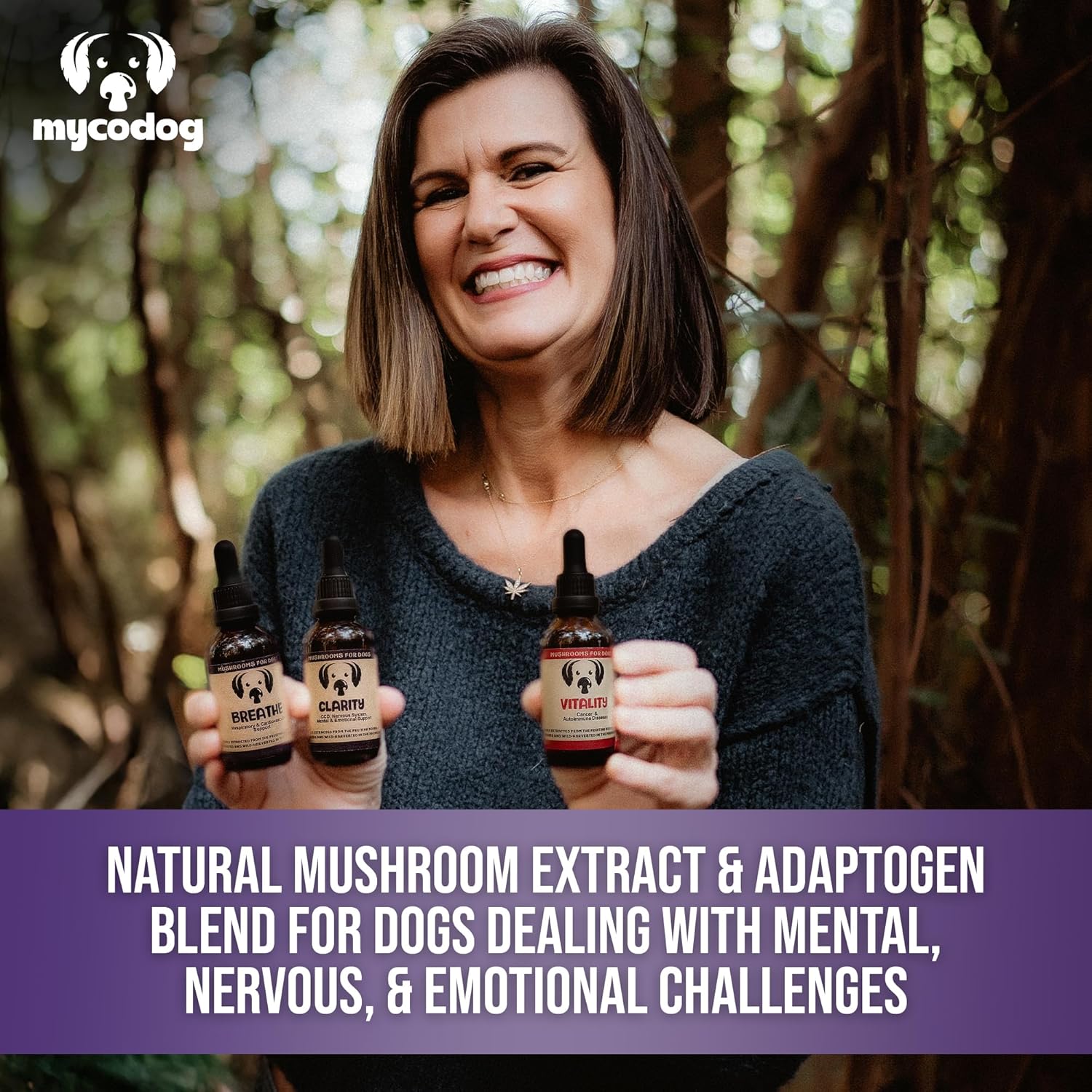 MycoDog Clarity - Cognitive Support Supplement for Dogs - Brain Health, & Senior Dog Wellness - Memory & Focus with Functional Mushrooms & Adaptogens - Image 2