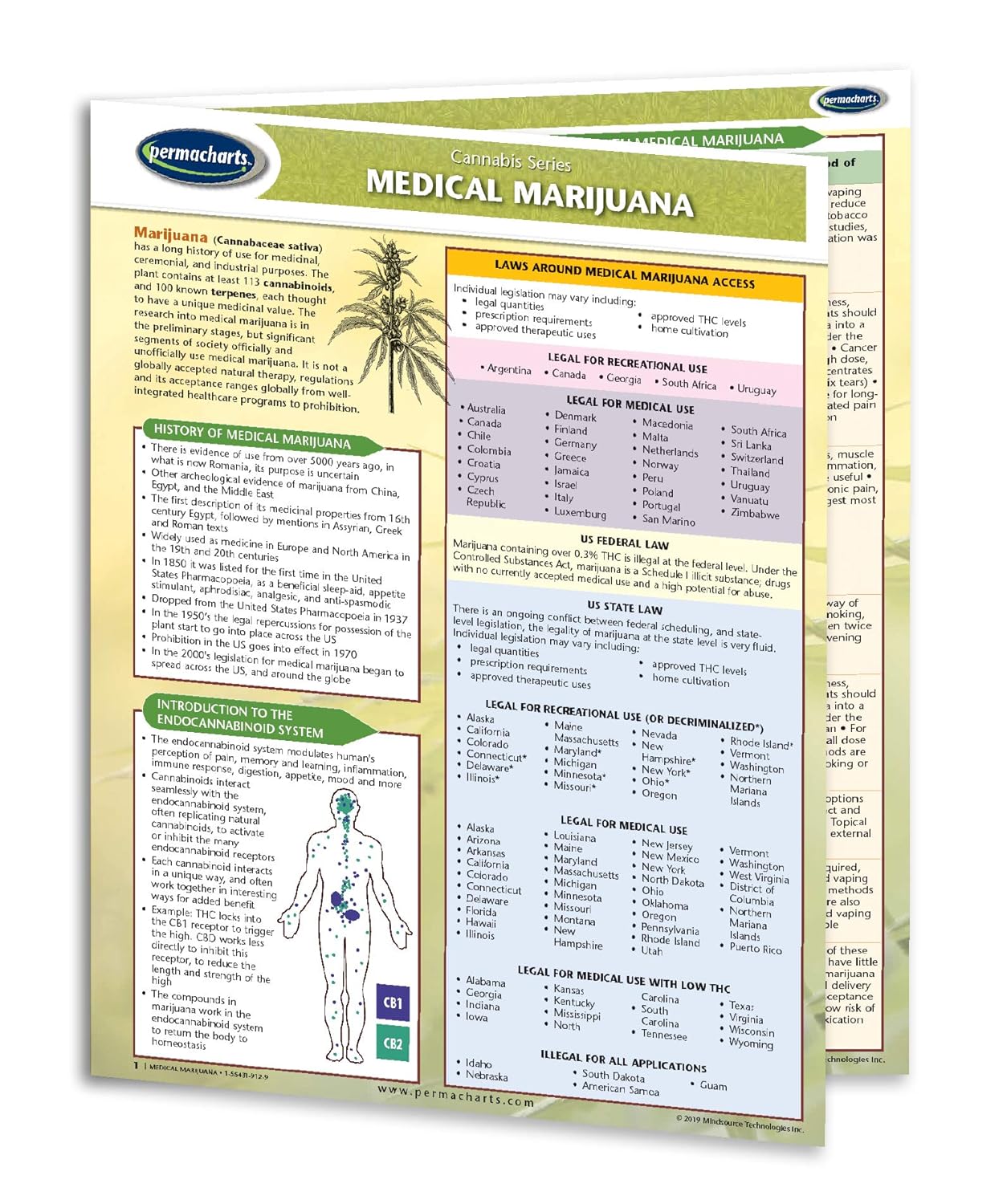 Medical Cannabinoids - CBD 101 Quick Reference Guide - Educational Series by Permacharts
