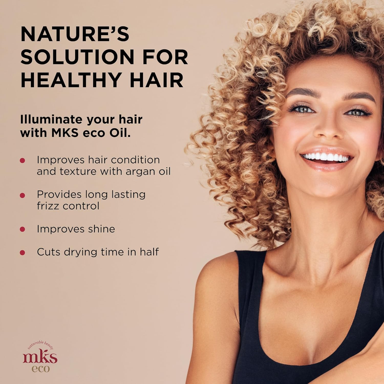 MKS eco Oil - Hair Styling Elixir - Moroccan Argan Oil, Hemp Seed Oil - Moisturize & Nourish Hair, Control Frizz, Increase Smoothness - Vegan & Cruelty Free - Image 3