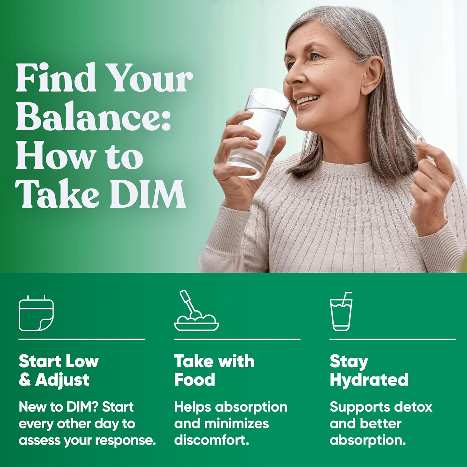DIM Supplement Pure 200 Mg for Women or Men - Estrogen Hormone Balance Supplement for Energy, Fatigue, Stress, Menopause, Hot Flashes - Enhanced Bioavailability BioPerine - 60 Vegan Soft Capsules - Image 5