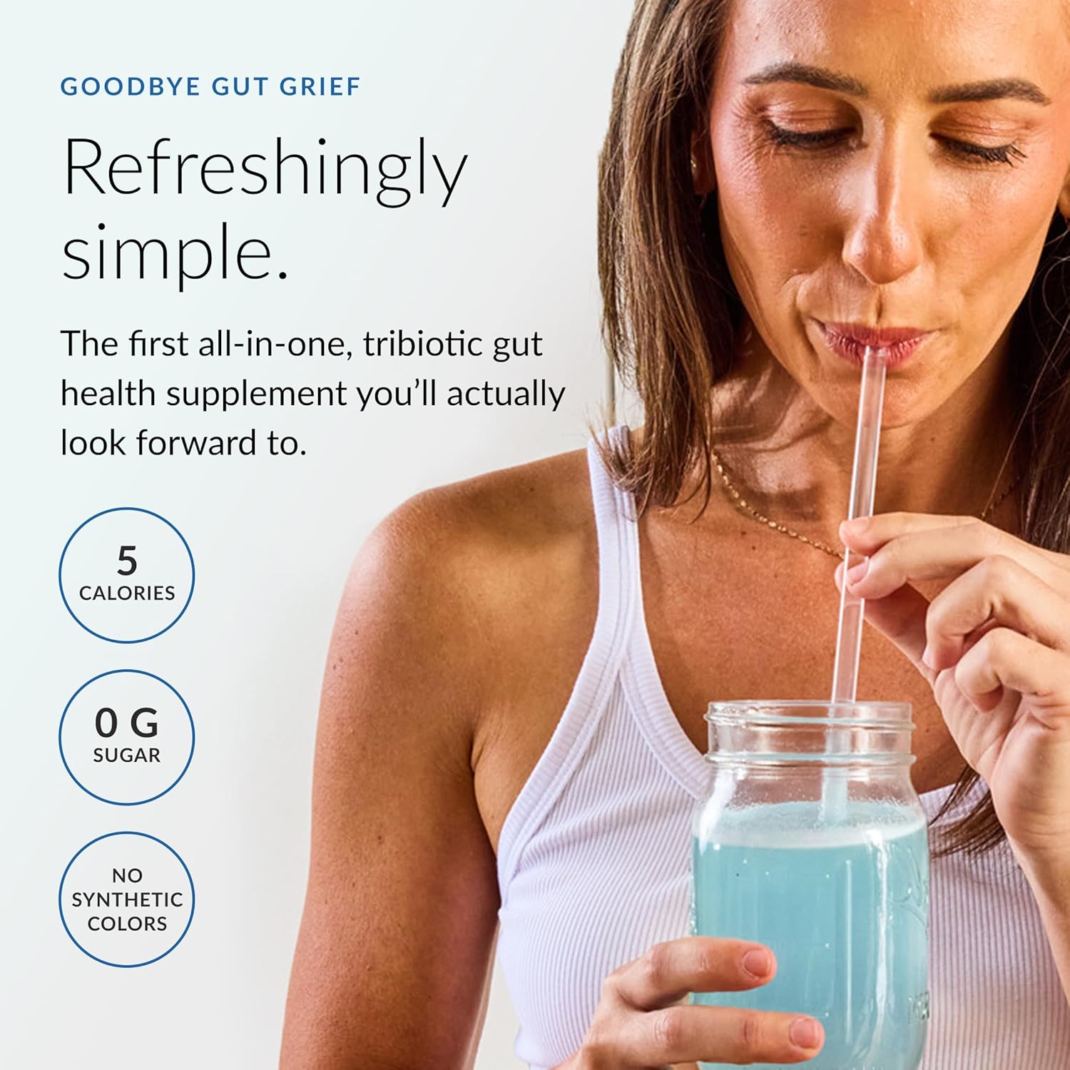 Beam Biotic Probiotics for Women – Gut Health & Digestive Health Powder with Pre, Pro & Postbiotics + Glutathione, Daily Probiotic Drink for Bloating Relief & Gut Balance, 15 Servings, Blue Raspberry - Image 6