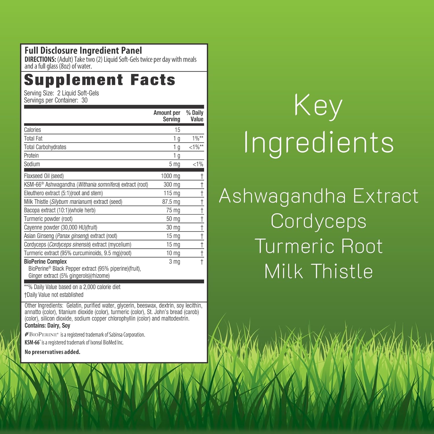 Irwin Naturals Extra Strength Ashwagandha Mind & Body – 60 Liquid Soft-Gels - 2 Pack - Image 2